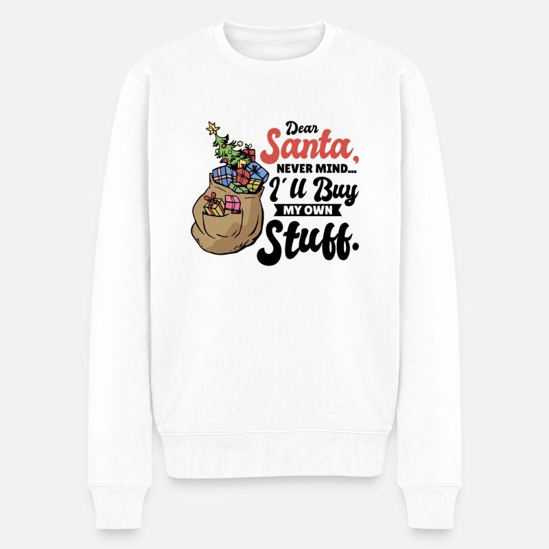 Lieber Weihnachtsmann Weihnachtsgeschenk-Feier - Männer Premium Bio Pullover - Weiß