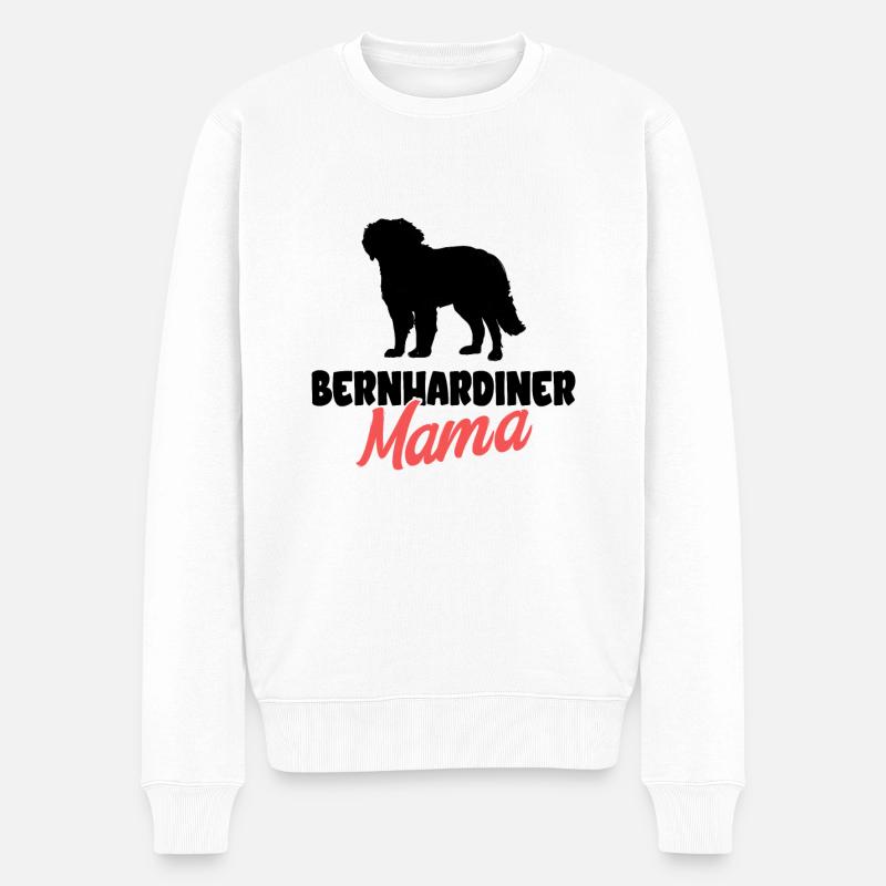 Bernhardiner - Männer Premium Bio Pullover - Weiß
