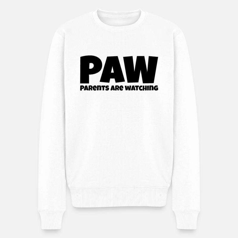 Les parents regardent - Pull Premium bio Homme - blanc