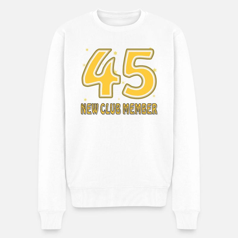 ANNIVERSAIRE 45 - Pull Premium bio Homme - blanc