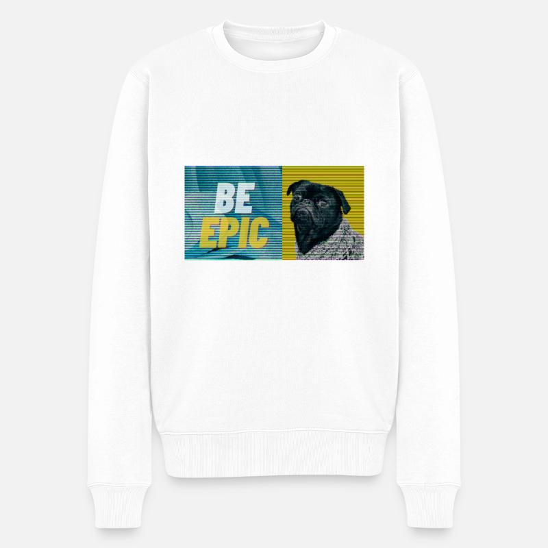 SEI EPISCH, ATEMBERAUBENDE, COOLE DESIGNS Sei epis - Männer Premium Bio Pullover - Weiß