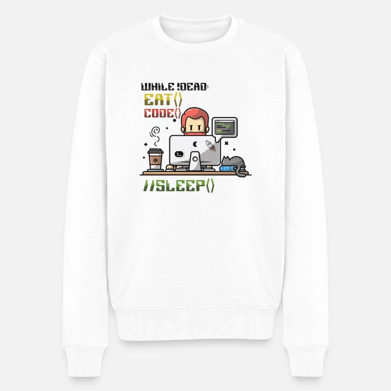 Programmer,Computer Programmer,Joke - Men's Premium Organic Jumper - white