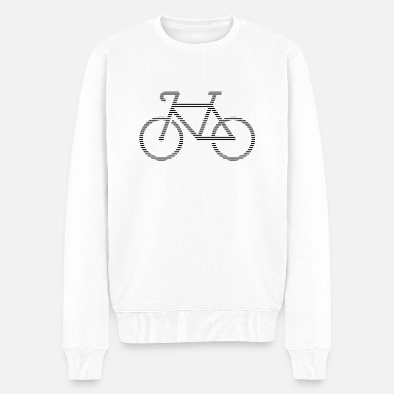 Fahrrad - Männer Premium Bio Pullover - Weiß