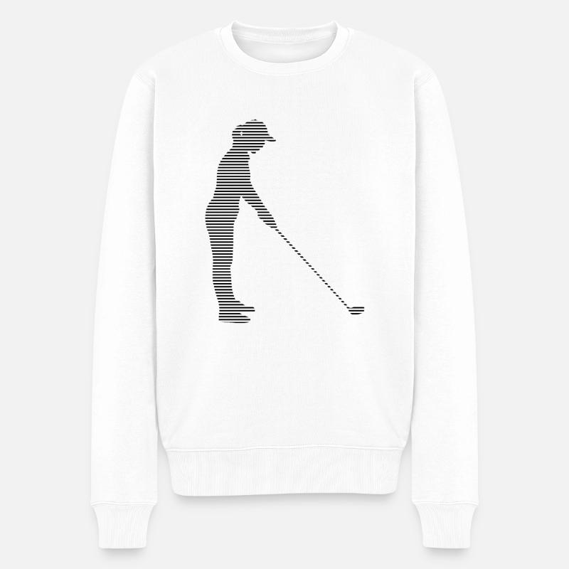 golf girl - Männer Premium Bio Pullover - Weiß