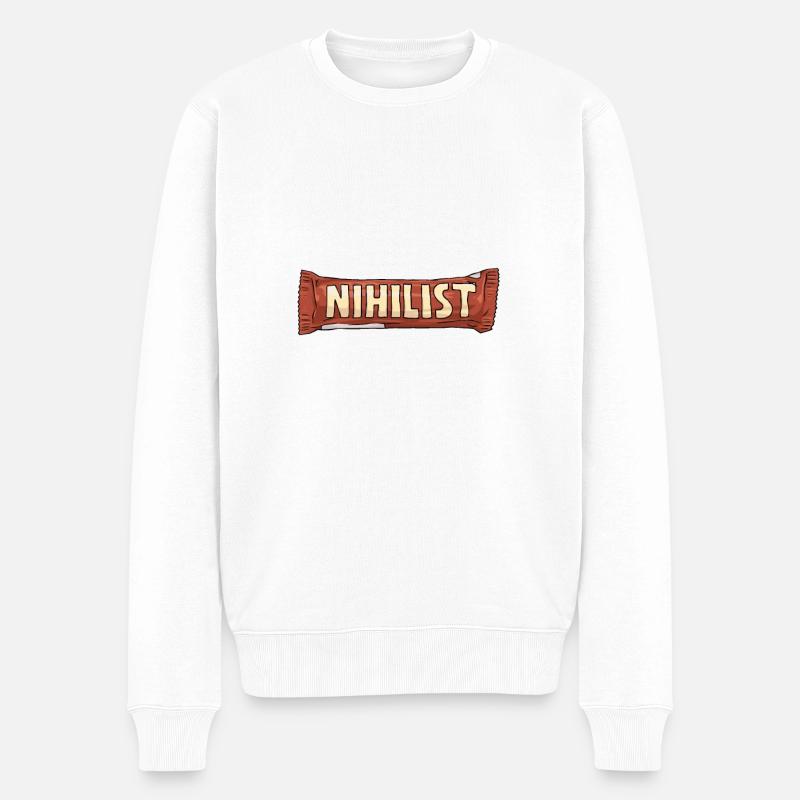 Existentialisme Nihilisme - Pull Premium bio Homme - blanc