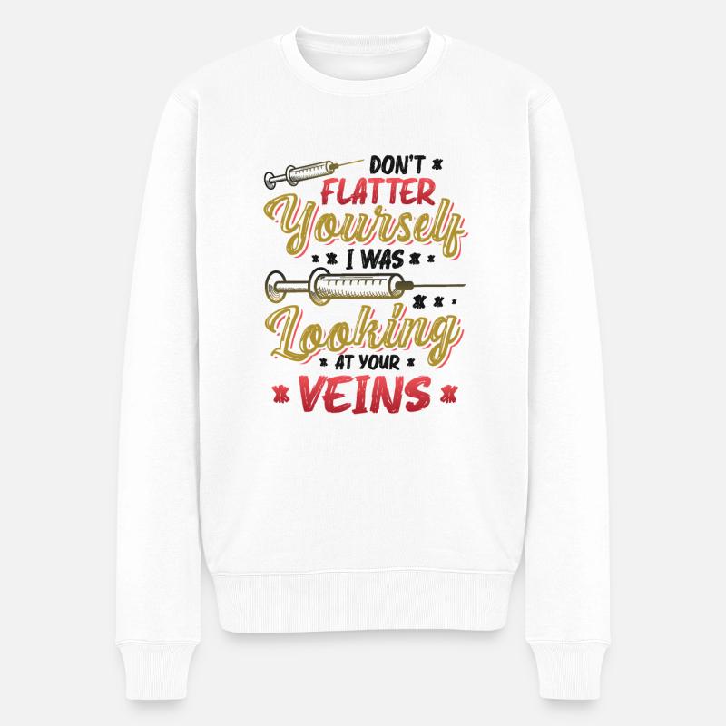 Ne vous flattez pas - Pull Premium bio Homme - blanc