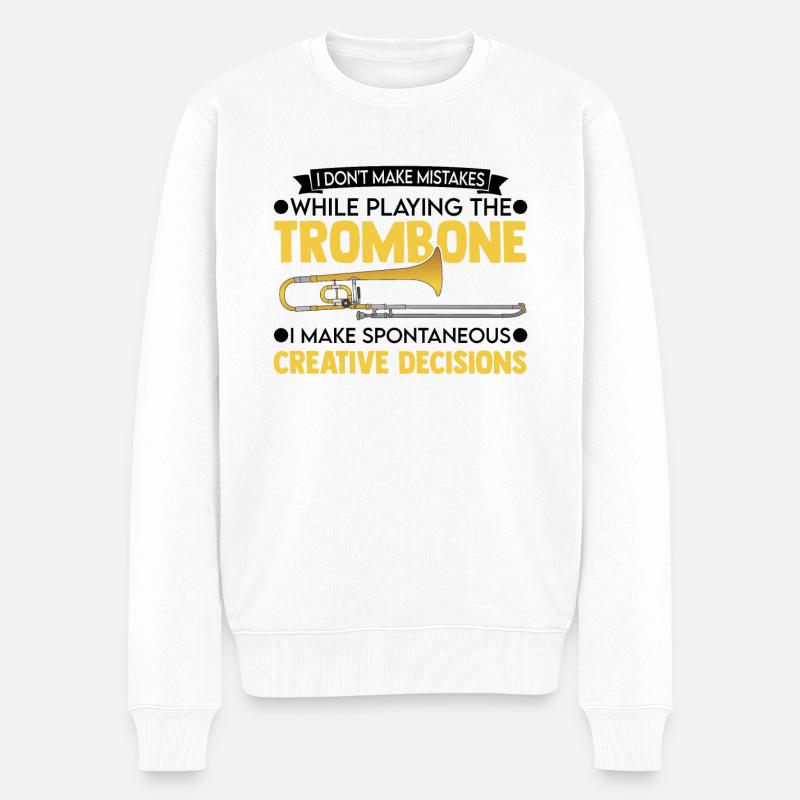 Trombone Creative Choices Tromboniste - Pull Premium bio Homme - blanc