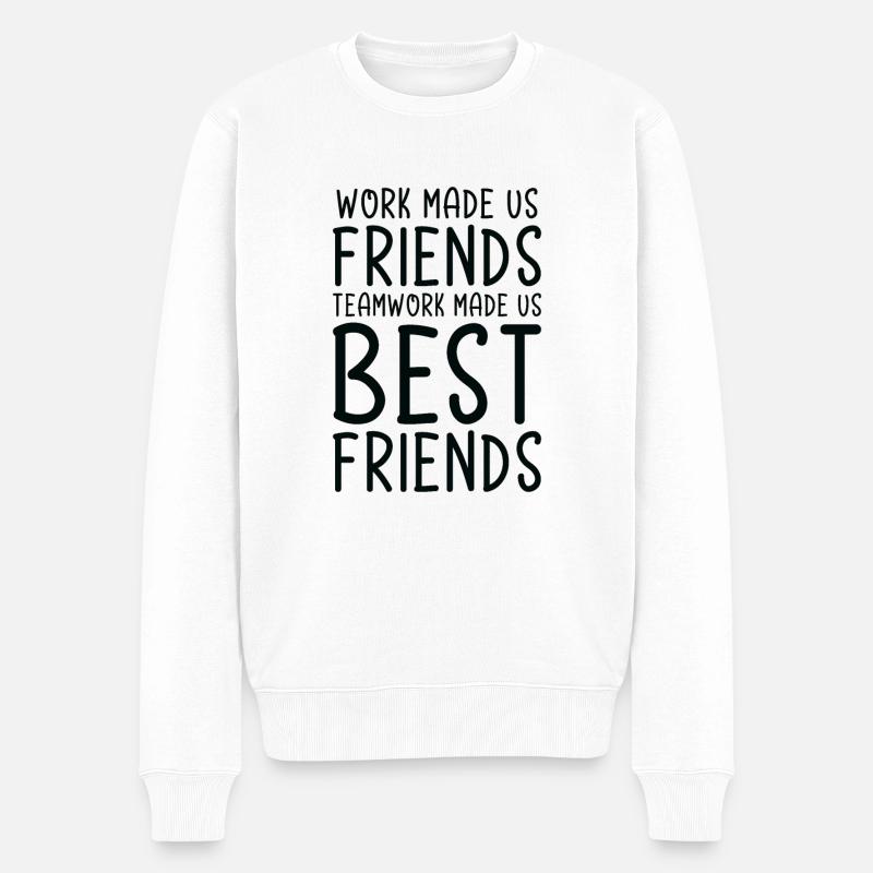 Arbeitskollege Bester Freund Büro Teamarbeit - Männer Premium Bio Pullover - Weiß