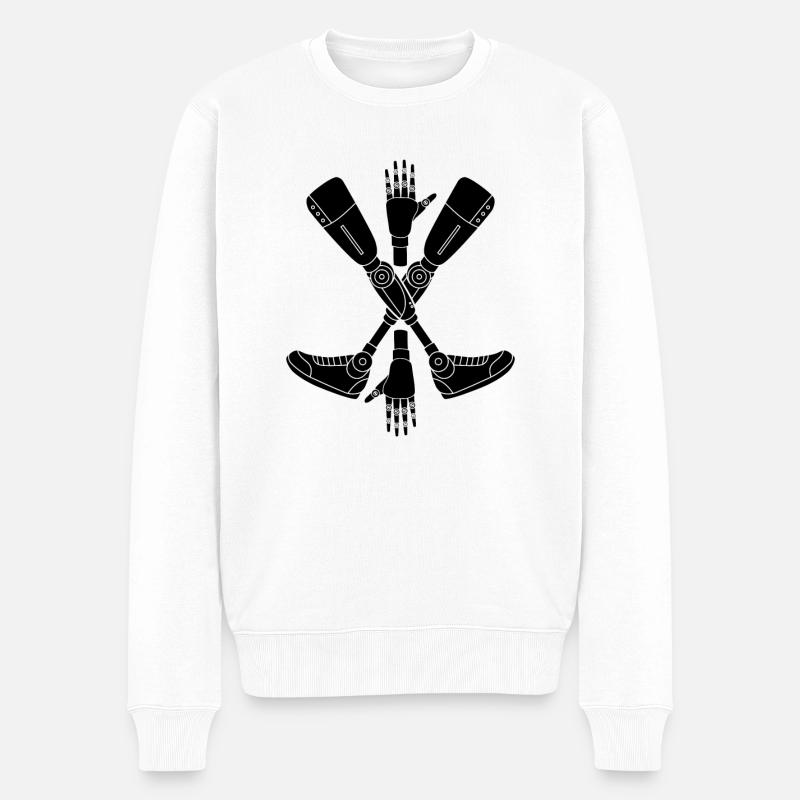 Amputierte - Männer Premium Bio Pullover - Weiß