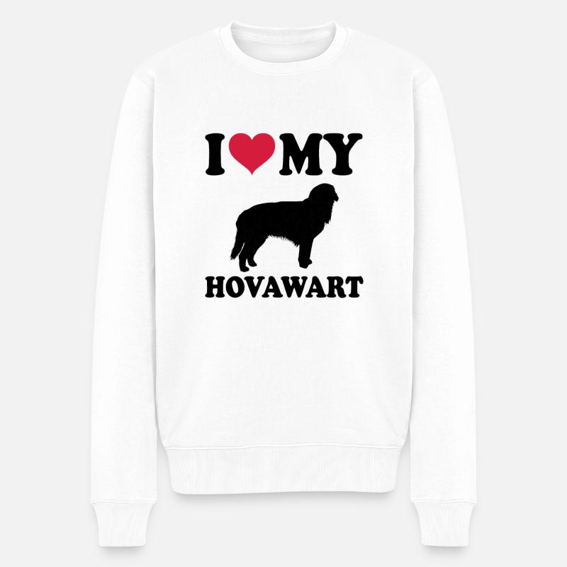Hovawart - Pull Premium bio Homme - blanc