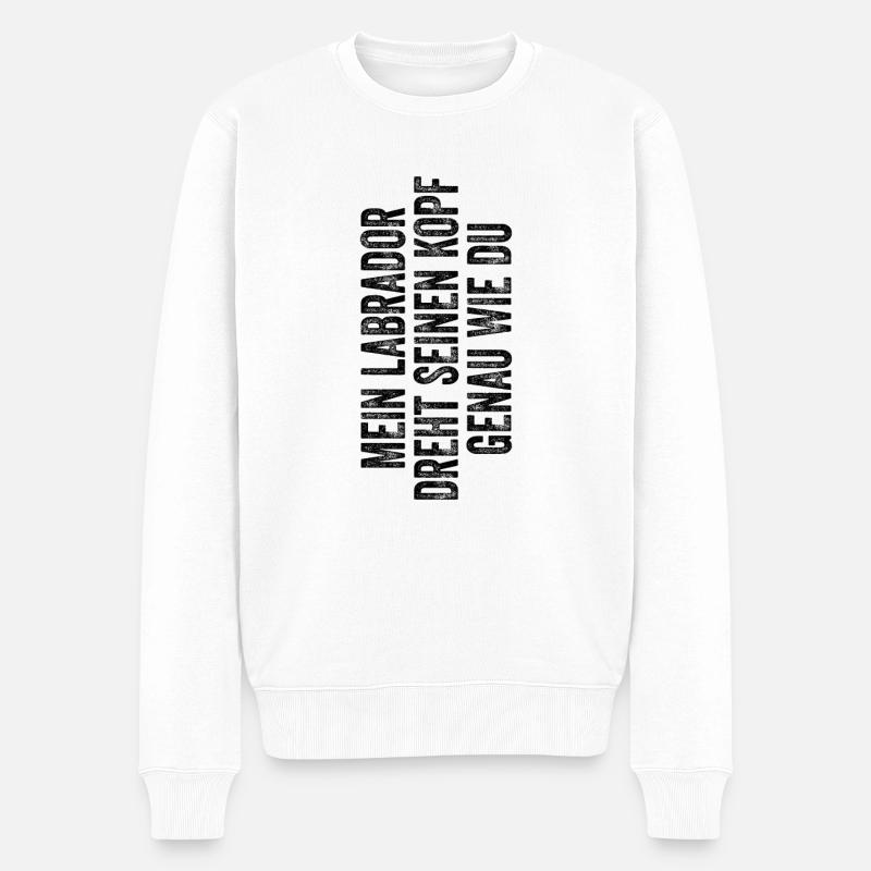 Labrador - Männer Premium Bio Pullover - Weiß