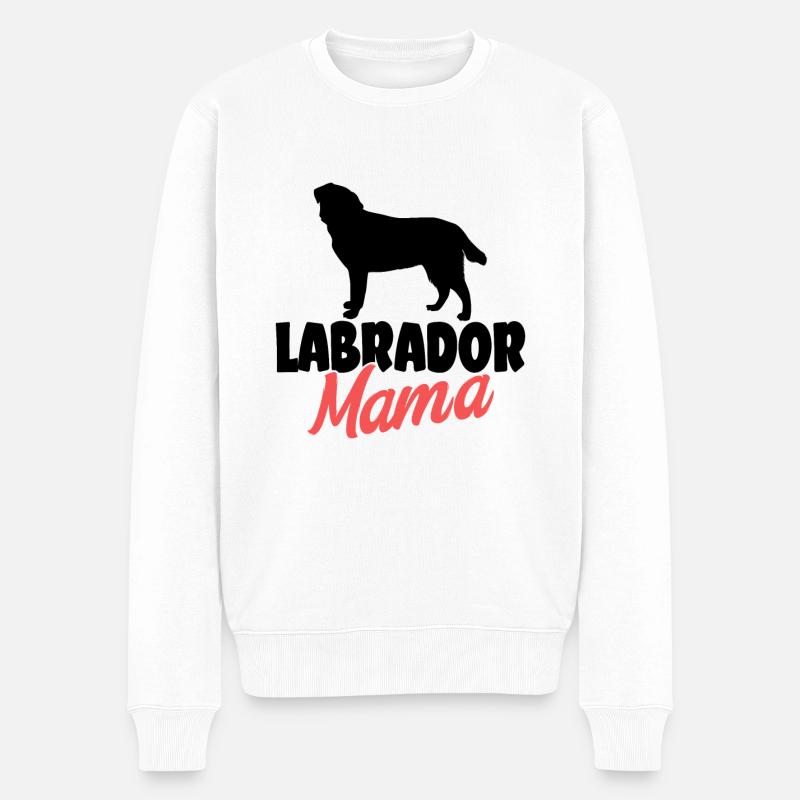 Labrador - Männer Premium Bio Pullover - Weiß