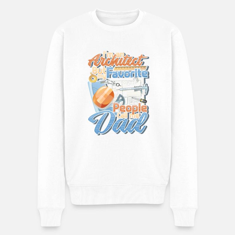 Je suis architecte - Pull Premium bio Homme - blanc