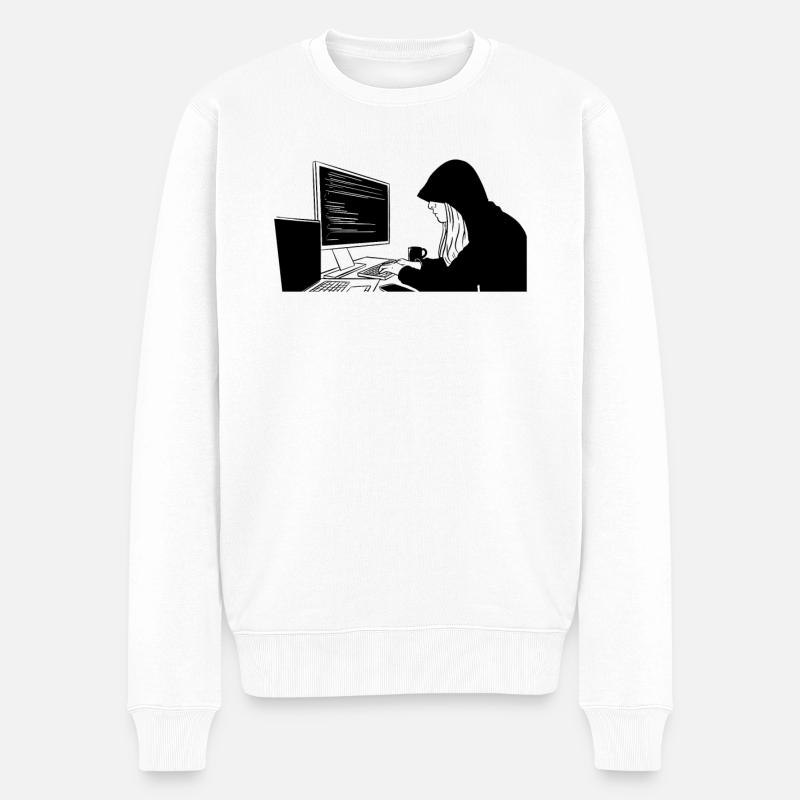 Programmierer Programmierung Kodierung - Männer Premium Bio Pullover - Weiß