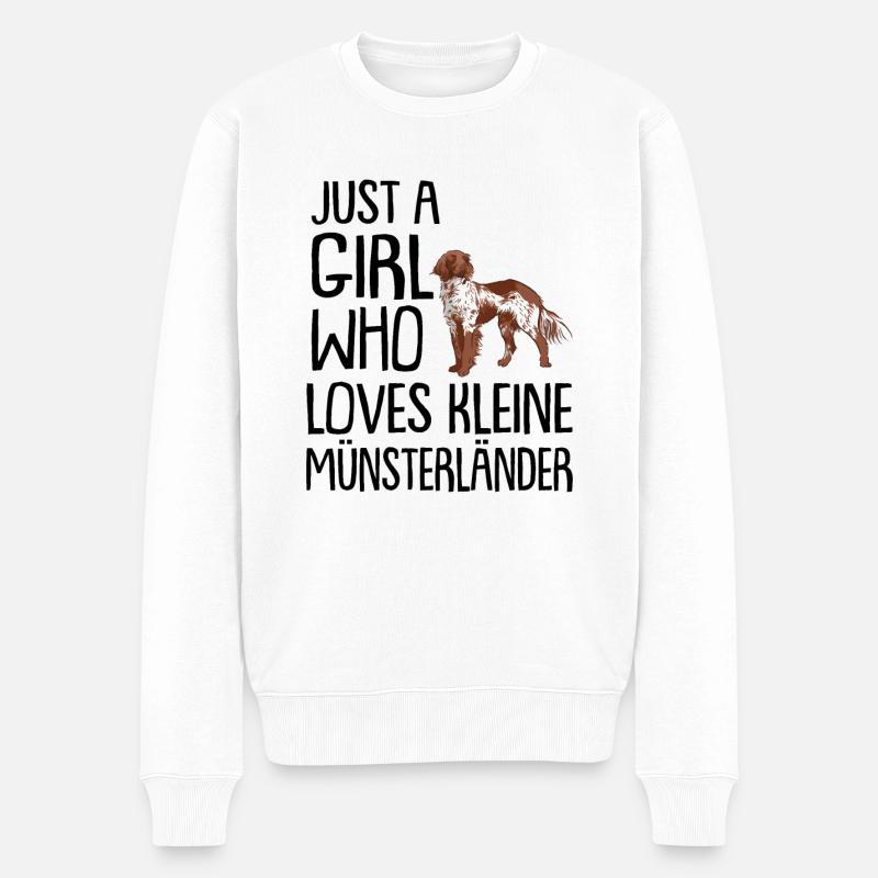 Kleiner Münsterländer - Pull Premium bio Homme - blanc