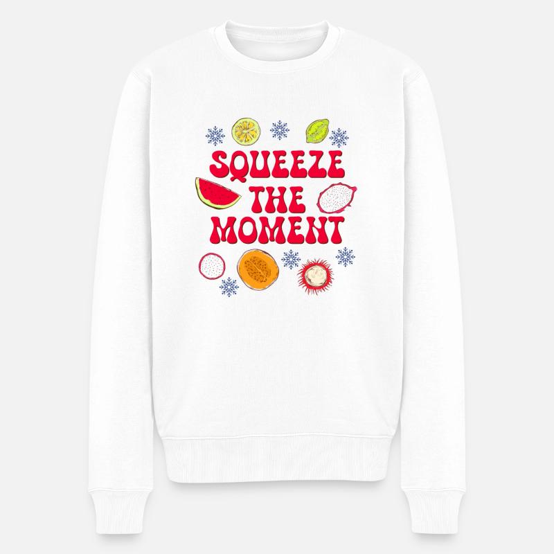 Fruchtig Weihnachten Urlaub Gesund Winter Saison - Männer Premium Bio Pullover - Weiß
