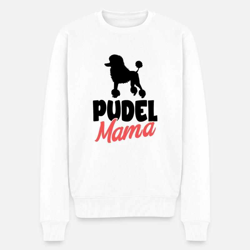 Pudel - Männer Premium Bio Pullover - Weiß