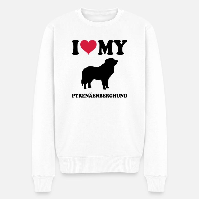 Bouvier des Pyrénées - Pull Premium bio Homme - blanc