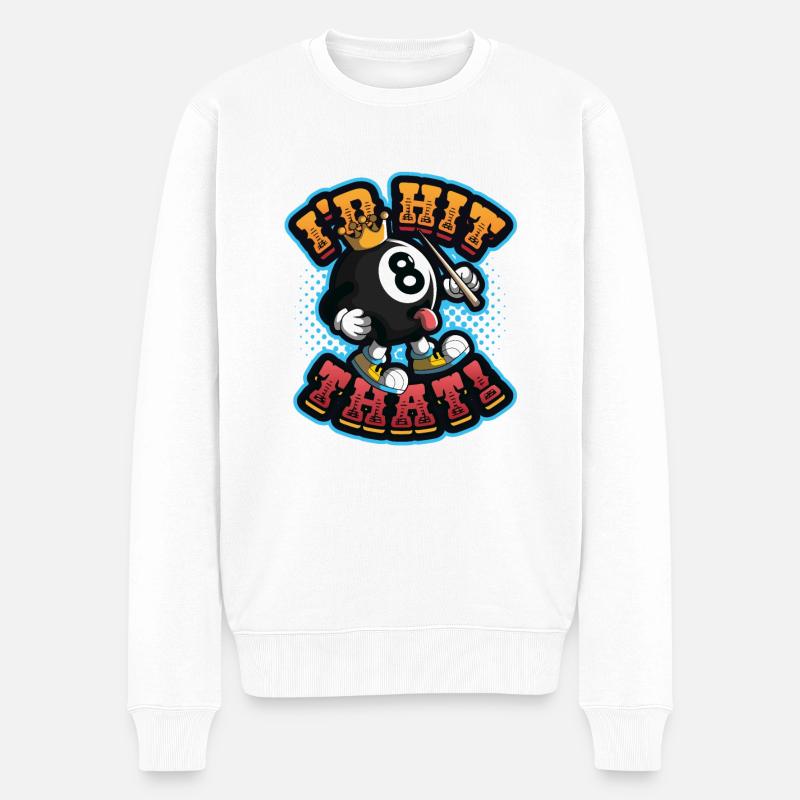 Id Hit That Pool Billards - Pull Premium bio Homme - blanc
