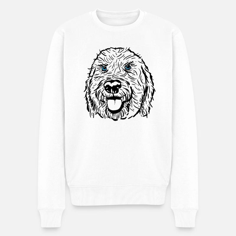 Golden Doodle Hund - Männer Premium Bio Pullover - Weiß