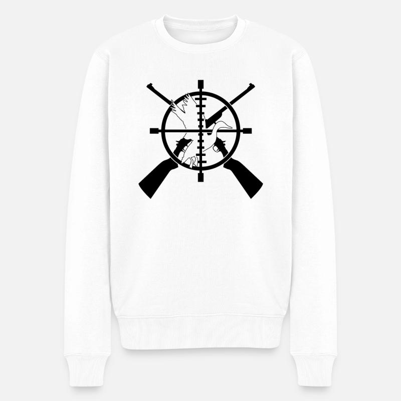 Entenjagd Entenjäger - Männer Premium Bio Pullover - Weiß