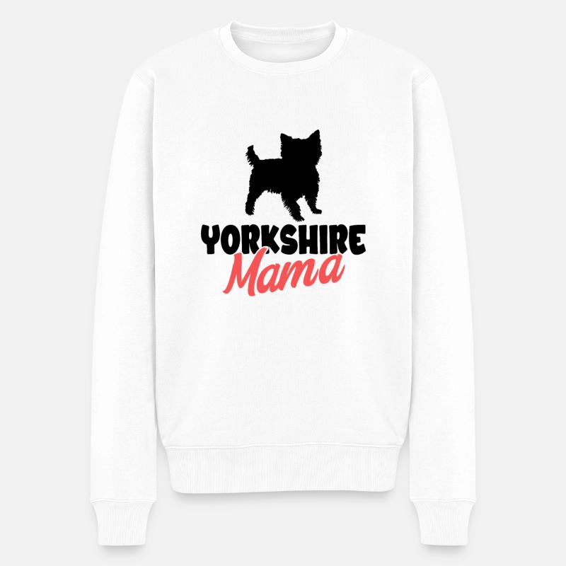 Yorkshire Terrier - Pull Premium bio Homme - blanc