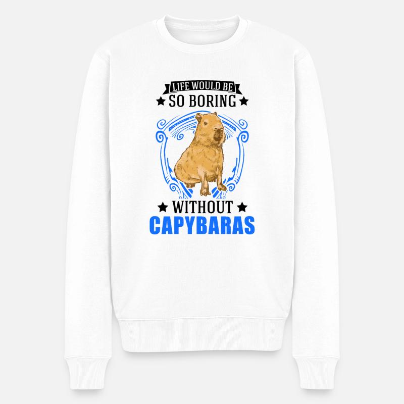 Capybara Cadeau Capibara capybara - Pull Premium bio Homme - blanc