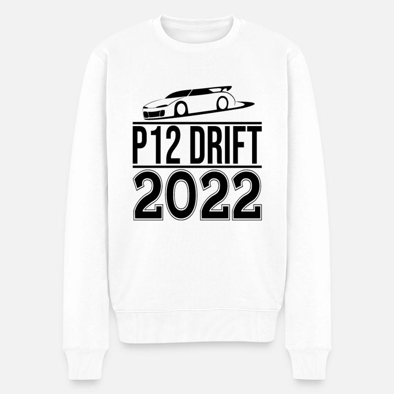 P12 Drift Fichtelberg 2022 - Männer Premium Bio Pullover - Weiß