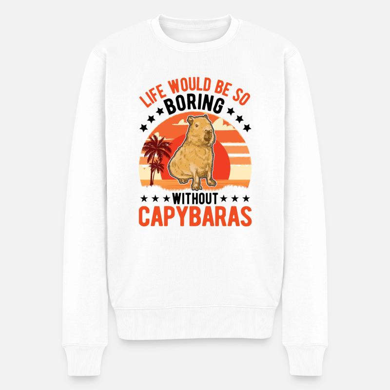 Capybara Cadeau Capibara capybara - Pull Premium bio Homme - blanc