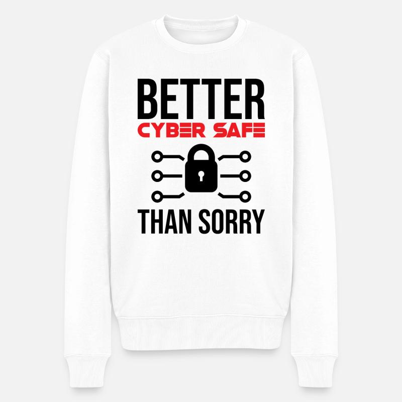 Cybersécurité Sécurité informatique Cybersécurité - Pull Premium bio Homme - blanc