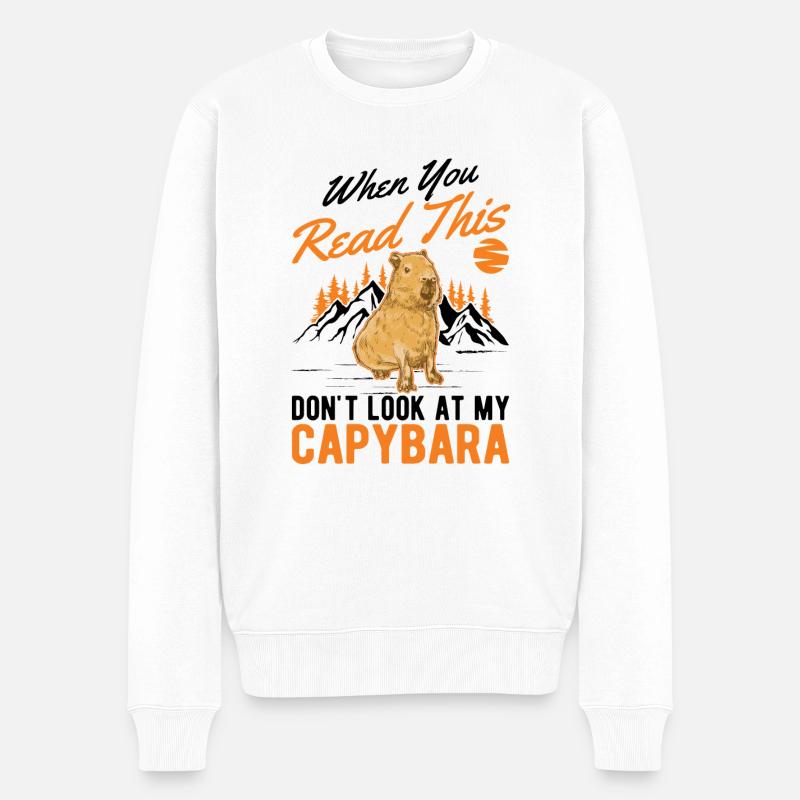 Capybara Gift Capibara capybara - Men's Premium Organic Jumper - white