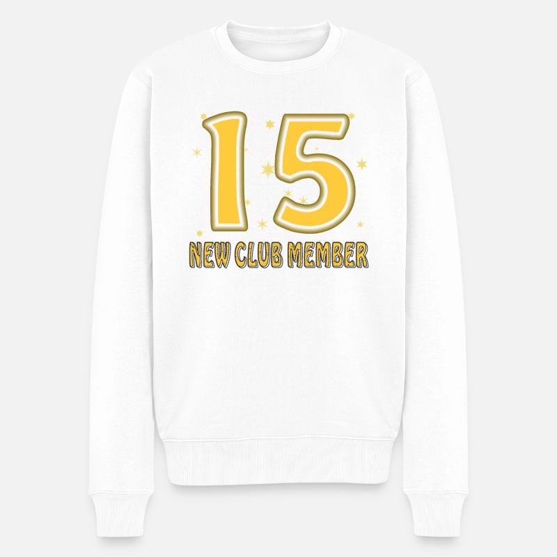 GEBURTSTAG 15 - Männer Premium Bio Pullover - Weiß