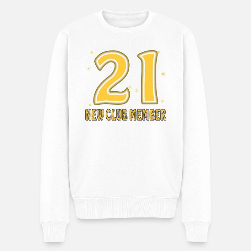 ANNIVERSAIRE 21 - Pull Premium bio Homme - blanc
