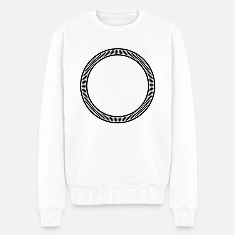 Bordure circulaire - Pull Premium bio Homme - blanc