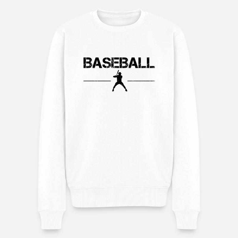 Base-ball - Pull Premium bio Homme - blanc