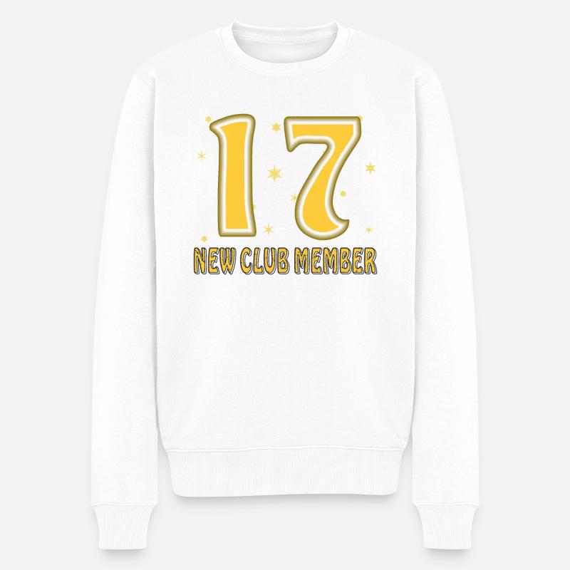 ANNIVERSAIRE 17 - Pull Premium bio Homme - blanc
