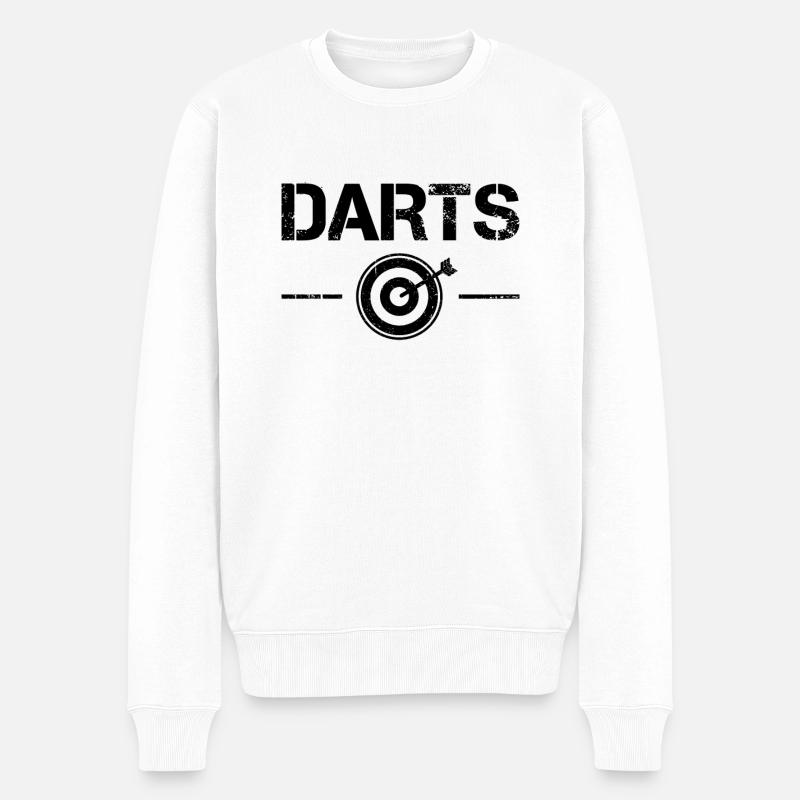 Darts - Männer Premium Bio Pullover - Weiß