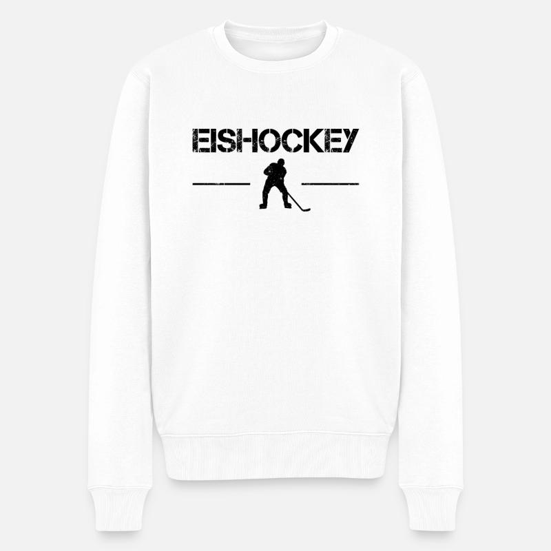 Eishockey - Männer Premium Bio Pullover - Weiß