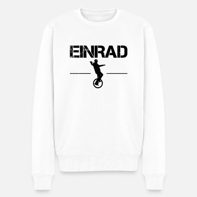 Einrad - Männer Premium Bio Pullover - Weiß
