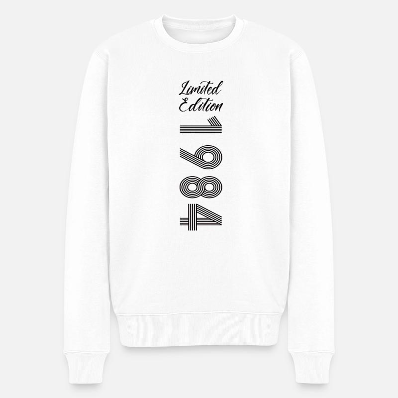 Limited Edition 1984 - Männer Premium Bio Pullover - Weiß