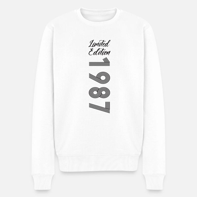Limited Edition 1987 - Männer Premium Bio Pullover - Weiß