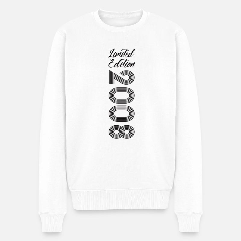 Limited Edition 2008 - Männer Premium Bio Pullover - Weiß