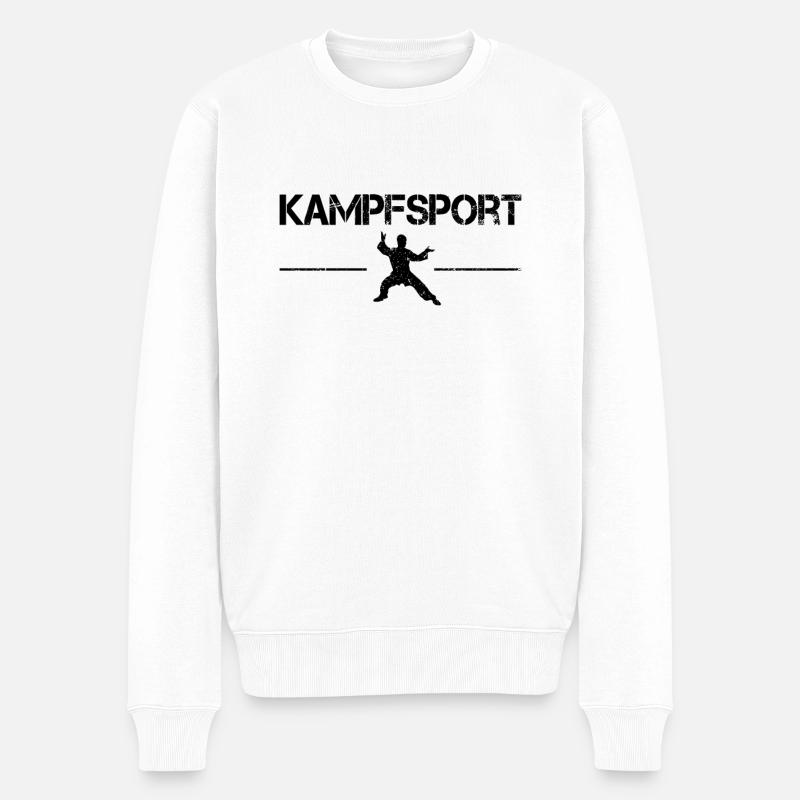 Kampfsport - Männer Premium Bio Pullover - Weiß