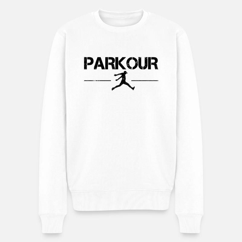 Parkour - Pull Premium bio Homme - blanc