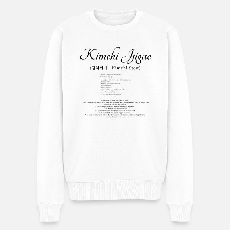 Kimchi Jjigae Recette - Pull Premium bio Homme - blanc