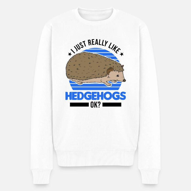 J’aime vraiment Hedgehogs Igel - Pull Premium bio Homme - blanc