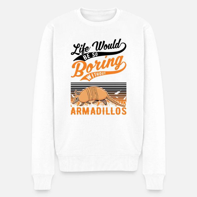 Armadillo Geschenk Gürteltier - Männer Premium Bio Pullover - Weiß