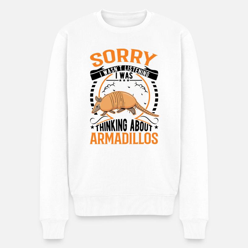 Armadillo Geschenk Gürteltier - Männer Premium Bio Pullover - Weiß