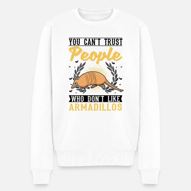 Armadillo Geschenk Gürteltier - Männer Premium Bio Pullover - Weiß