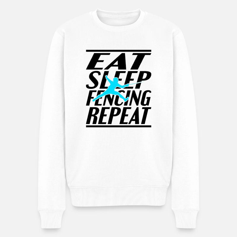 Manger Dormir l’escrime - Pull Premium bio Homme - blanc